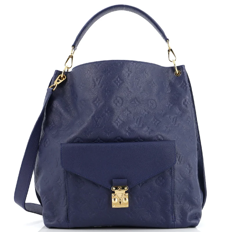 Louis Vuitton backpacks with a hidden back pocket for securityMetis Hobo Monogram Empreinte Leather