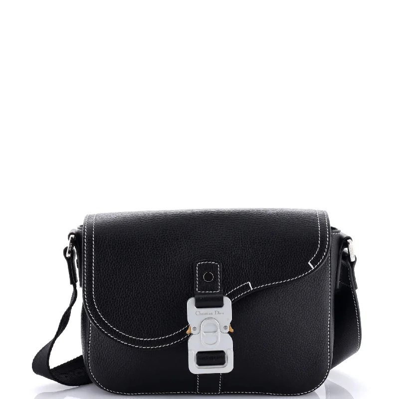 Fashion - forward Christian Dior tote bags for the modern womanSaddle Buckle Flap Messenger Bag Leather Mini