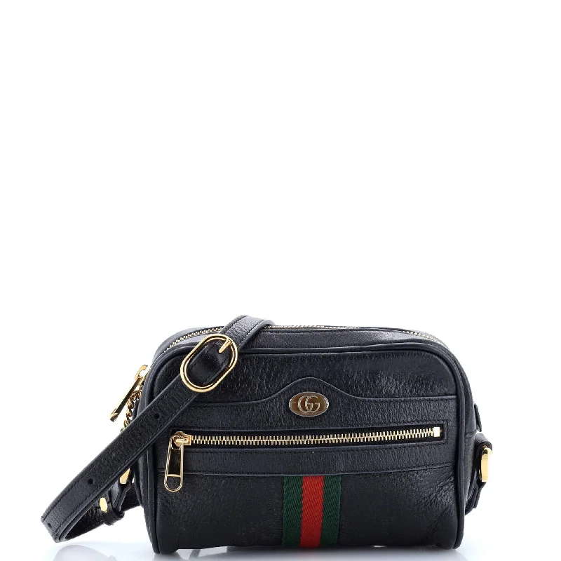 Women Gucci bags with a zip - around closure for securityOphidia Shoulder Bag Leather Mini