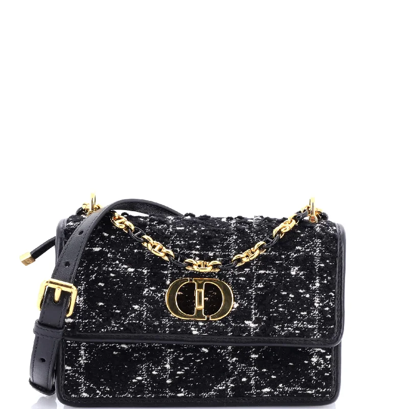 Christian Dior handbags with a snap - button closure and a decorative buckleMiss Caro Flap Bag Cannage Quilt Tweed Mini