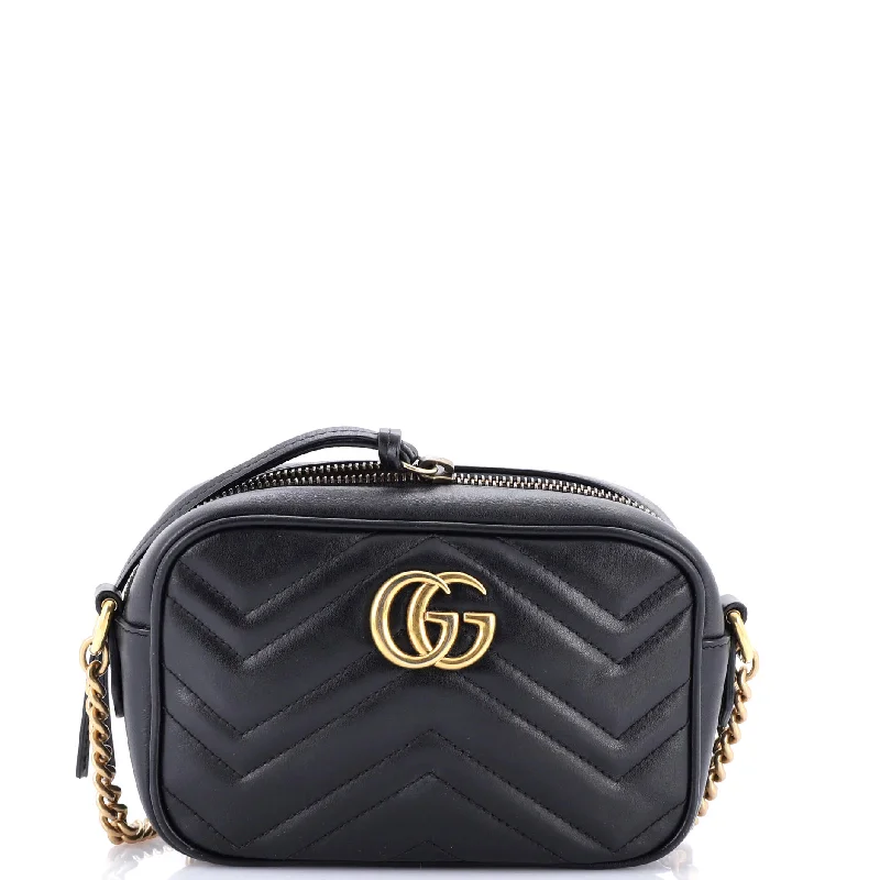 Women Gucci bags with a magnetic snap closure for easy accessGG Marmont Shoulder Bag Matelasse Leather Mini