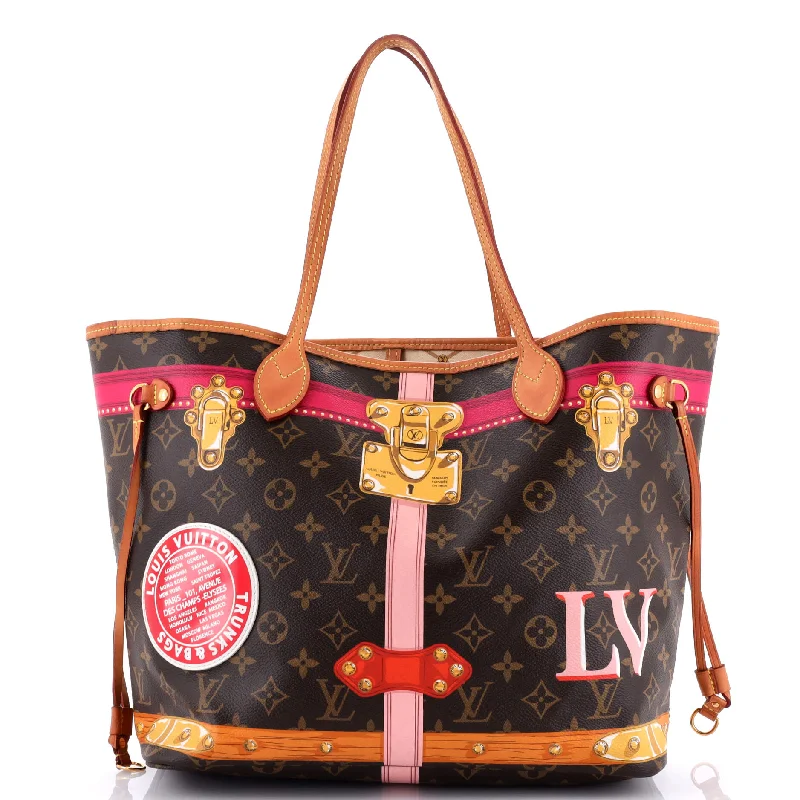 Louis Vuitton Alma bags with a monogram - embossed leather surfaceNeverfull NM Tote Limited Edition Summer Trunks Monogram Canvas MM