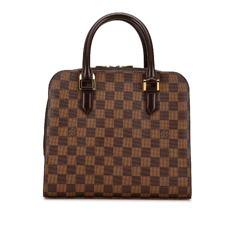 Ladies Louis Vuitton handbags with a detachable coin purse insideBrown Louis Vuitton Damier Ebene Triana Handbag