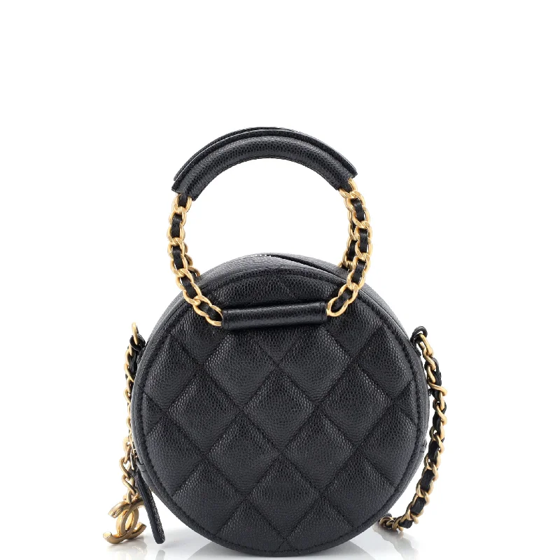 Fashion - forward Christian Dior tote bags for the modern womanIn The Loop Round Clutch with Chain Quilted Caviar Mini