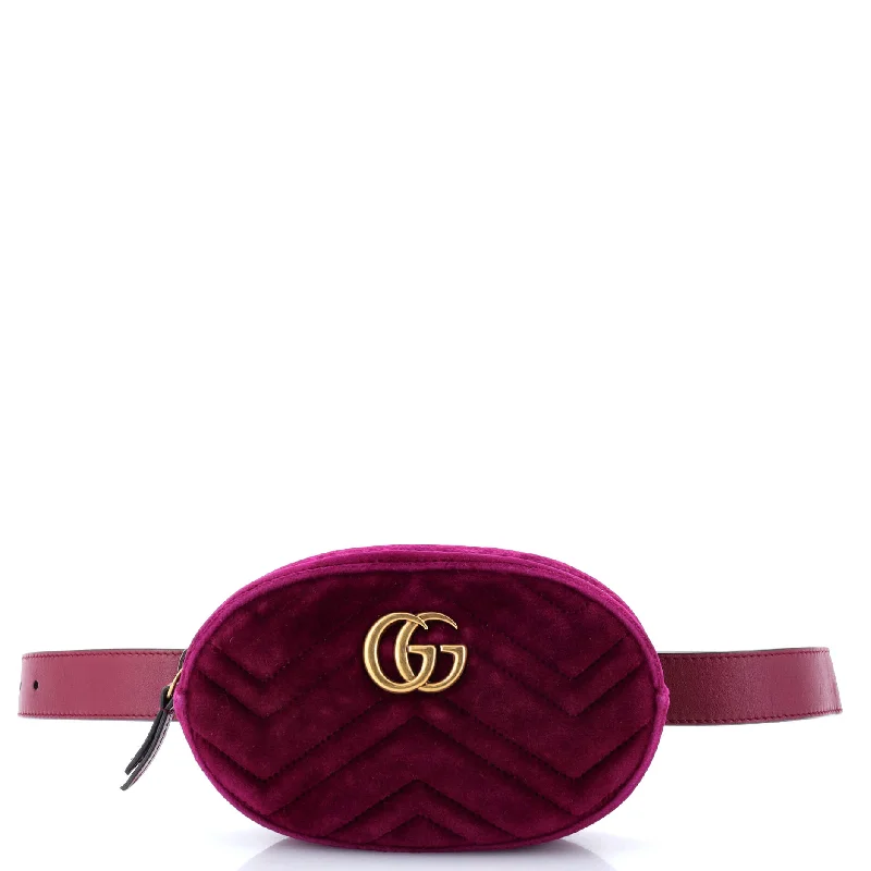 Ladies Gucci Dionysus bags in a pastel colorGG Marmont Belt Bag Matelasse Velvet