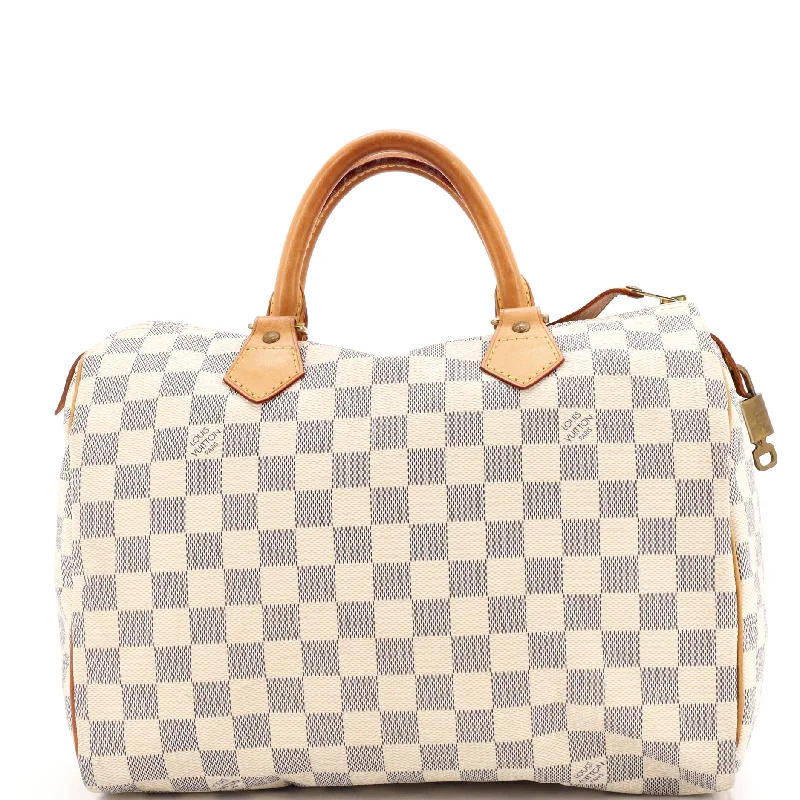 Louis Vuitton bags with a detachable mirror inside for on - the - go touch - upsSpeedy Handbag Damier 30