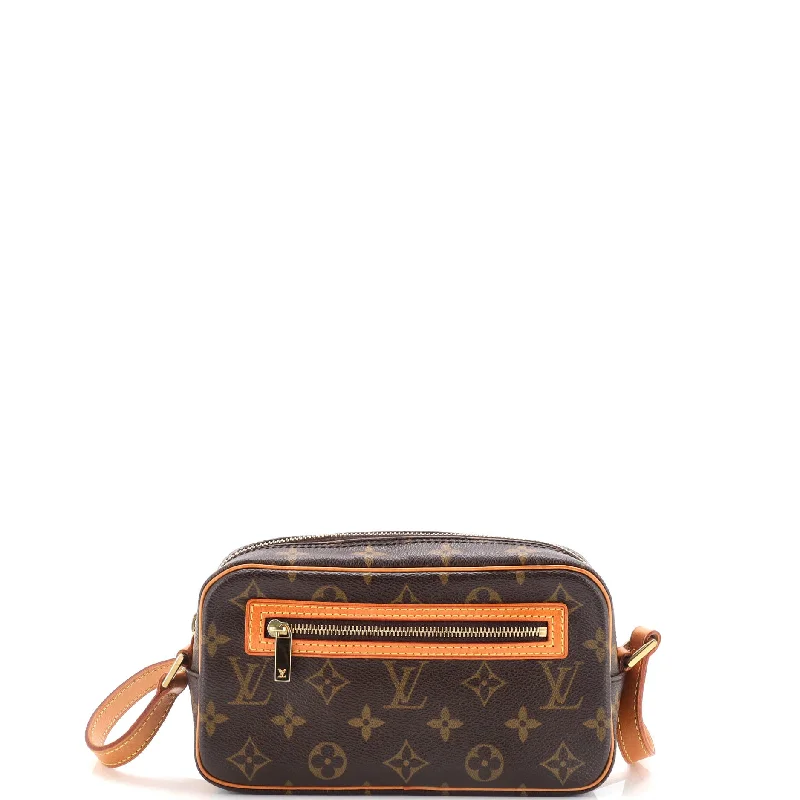 Ladies Louis Vuitton shoulder bags with a tassel decoration for charmCite Pochette Monogram Canvas