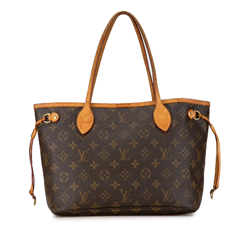 Louis Vuitton bags with a detachable mobile phone holder for convenienceBrown Louis Vuitton Monogram Neverfull PM Tote Bag