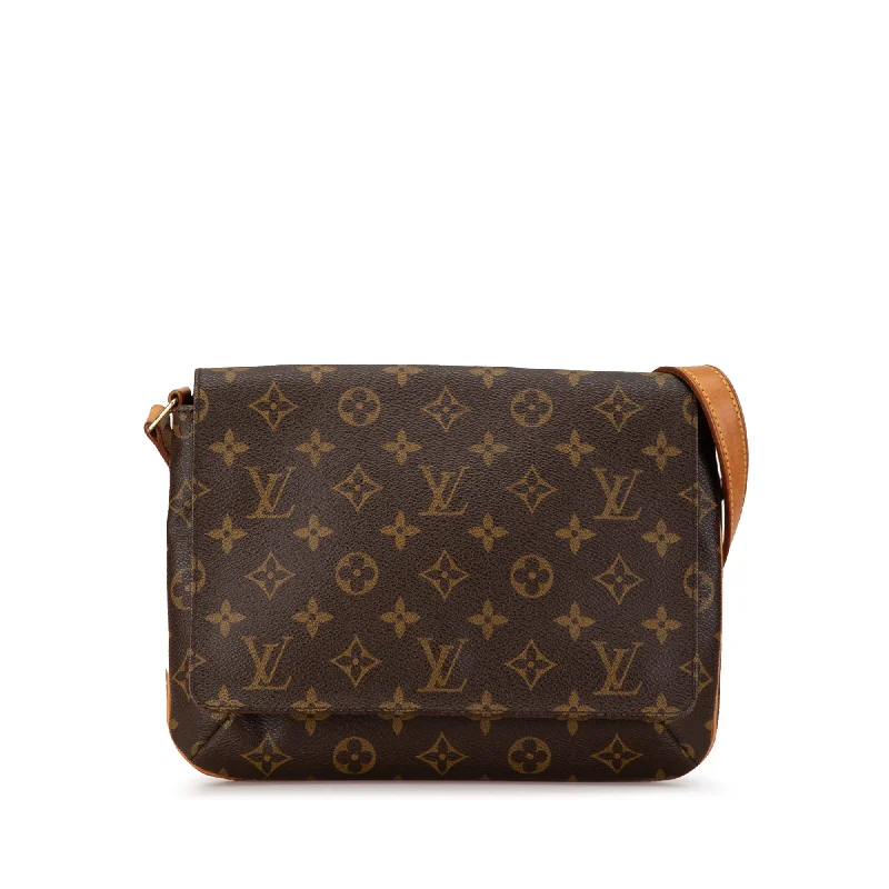 Louis Vuitton Twist bags with the iconic LV - turnlock closureBrown Louis Vuitton Monogram Musette Tango Short Strap Shoulder Bag