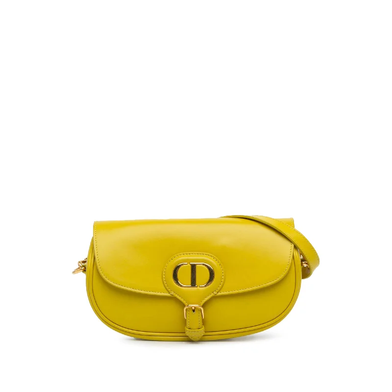 Christian Dior crossbody bags with a front - flap pocket for easy accessYellow Dior Calfskin Bobby East West Crossbody