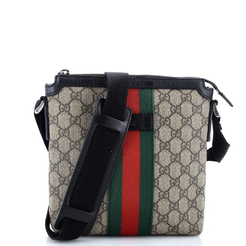 Women Gucci bags with a magnetic snap closure for easy accessWeb Messenger Bag GG Coated Canvas Small