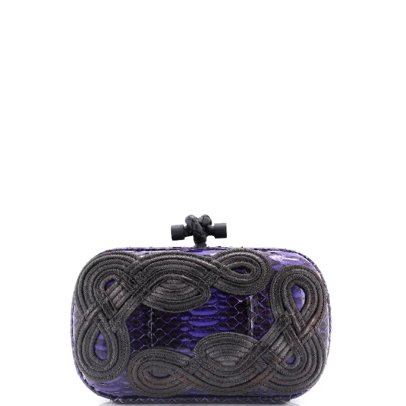 Christian Dior crossbody bags with a front - flap pocket for easy accessBox Knot Clutch Embellished Snakeskin Small