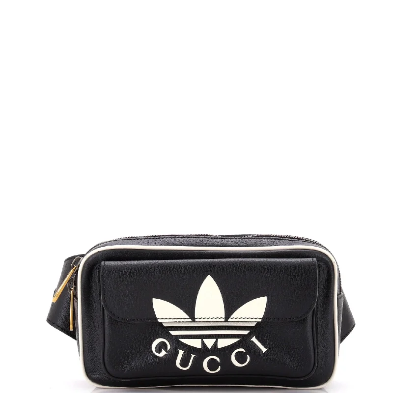 Gucci tote bags for women with a water - resistant coatingx adidas Zip Belt Bag Leather