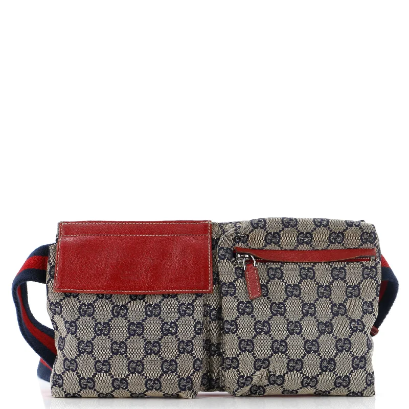 Gucci backpacks for women with a padded laptop compartmentVintage Double Belt Bag GG Canvas