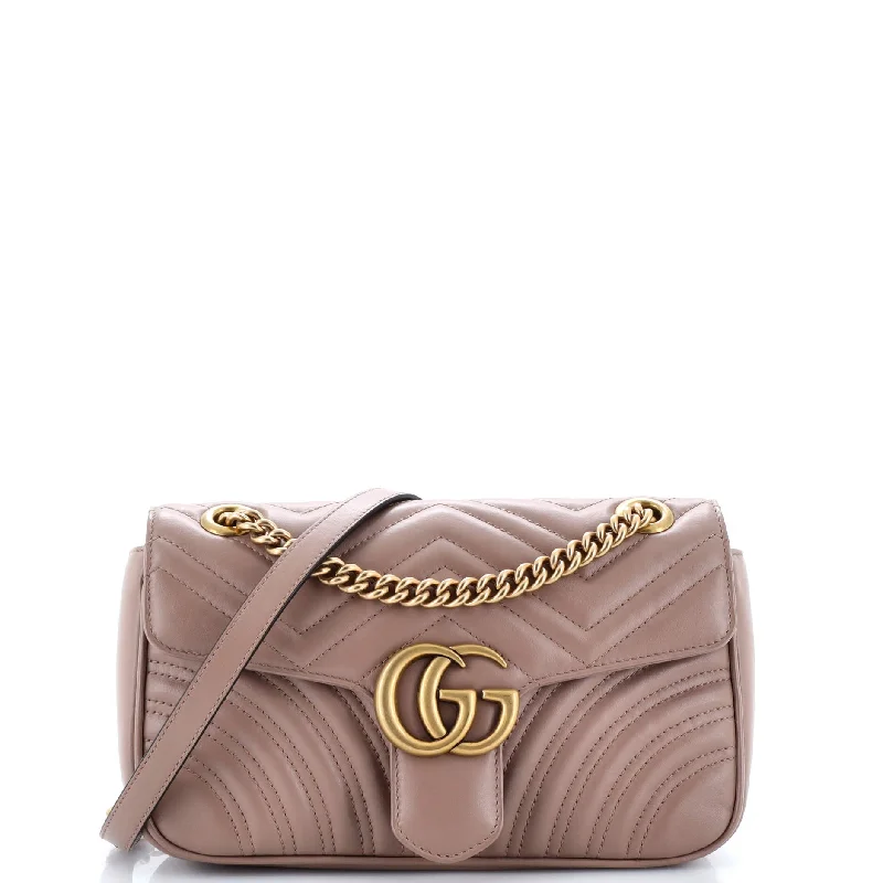 Women Gucci bags with a detachable mirror insideGG Marmont Flap Bag Matelasse Leather Large