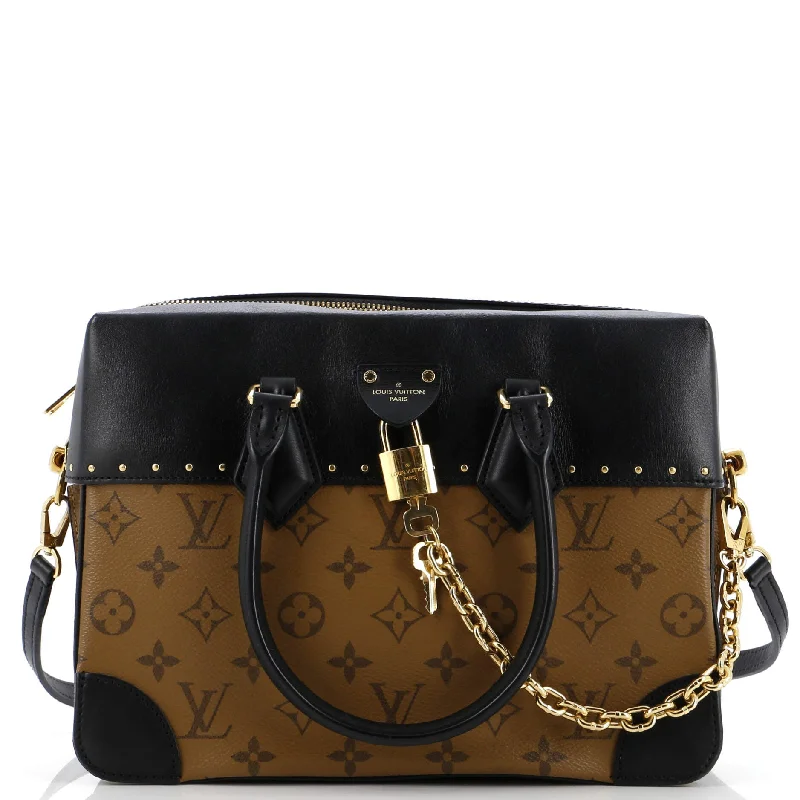 Ladies Louis Vuitton shoulder bags with a wide - width strap for comfortCity Malle Handbag Reverse Monogram Canvas and Leather MM