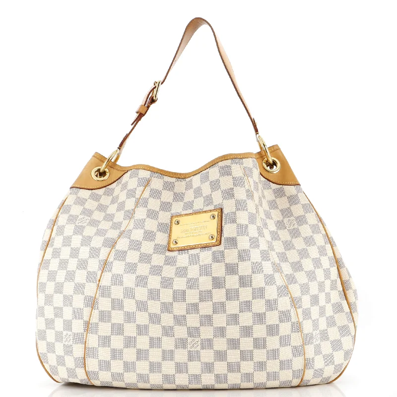 Ladies Louis Vuitton shoulder bags with a wide - width strap for comfortGalliera Handbag Damier GM