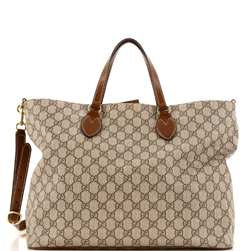 Gucci tote bags for women with a water - resistant coatingConvertible Soft Tote GG Coated Canvas Medium