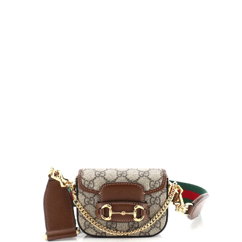 Gucci Marmont bags for women with gold - toned hardwareHorsebit 1955 Flap Wallet with Strap GG Coated Canvas