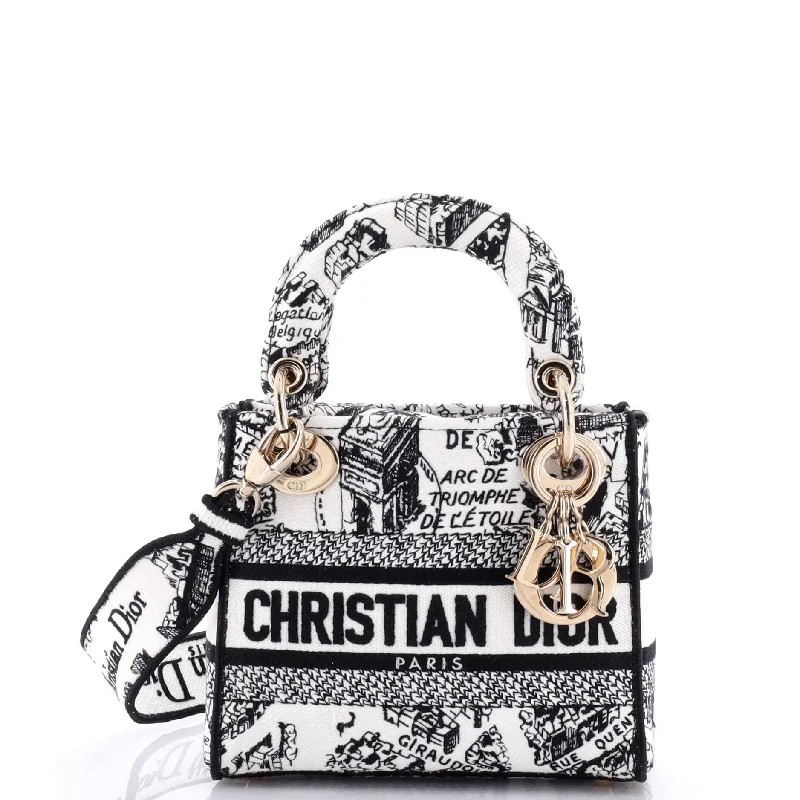 Christian Dior bags with a quilted pattern and gold - toned hardwareLady D-Lite Bag Embroidered Canvas Mini