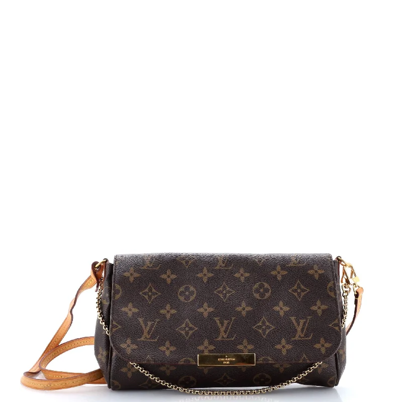 Ladies Louis Vuitton shoulder bags with a wide - width strap for comfortFavorite Handbag Monogram Canvas MM