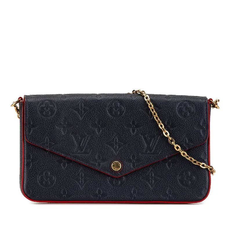 Ladies Louis Vuitton Capucines bags with gold - toned hardwareBlue Louis Vuitton Monogram Empreinte Pochette Felicie Crossbody Bag