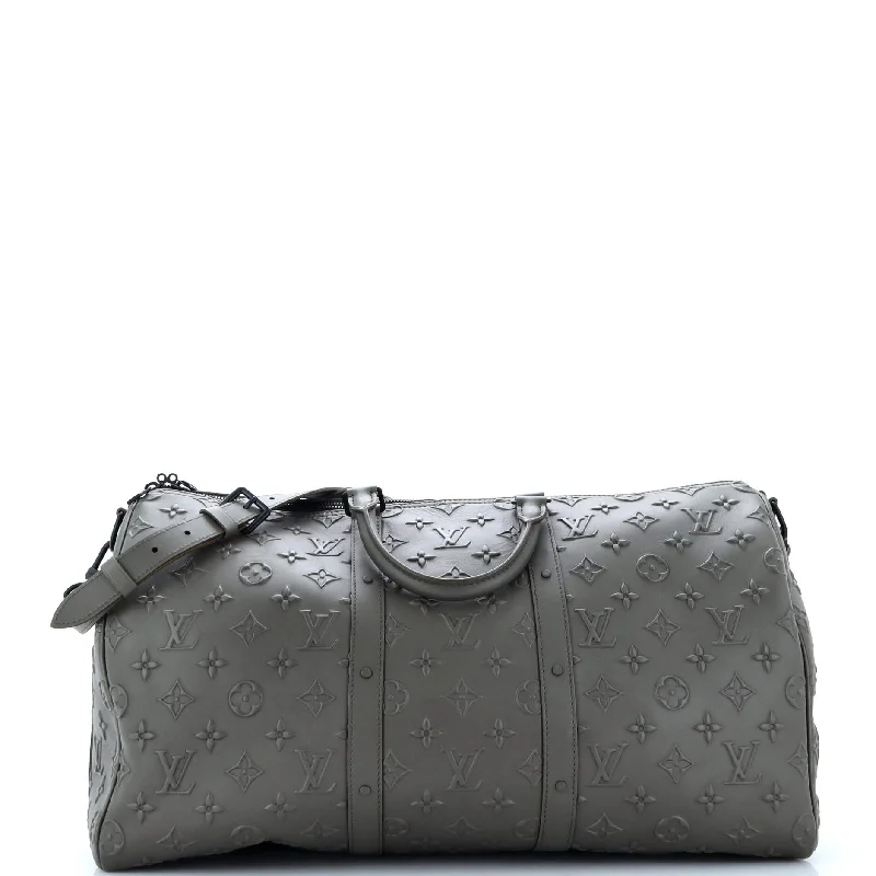 Louis Vuitton Speedy bags in monogram canvas for a classic lookKeepall Bandouliere Bag Monogram Seal Leather 50