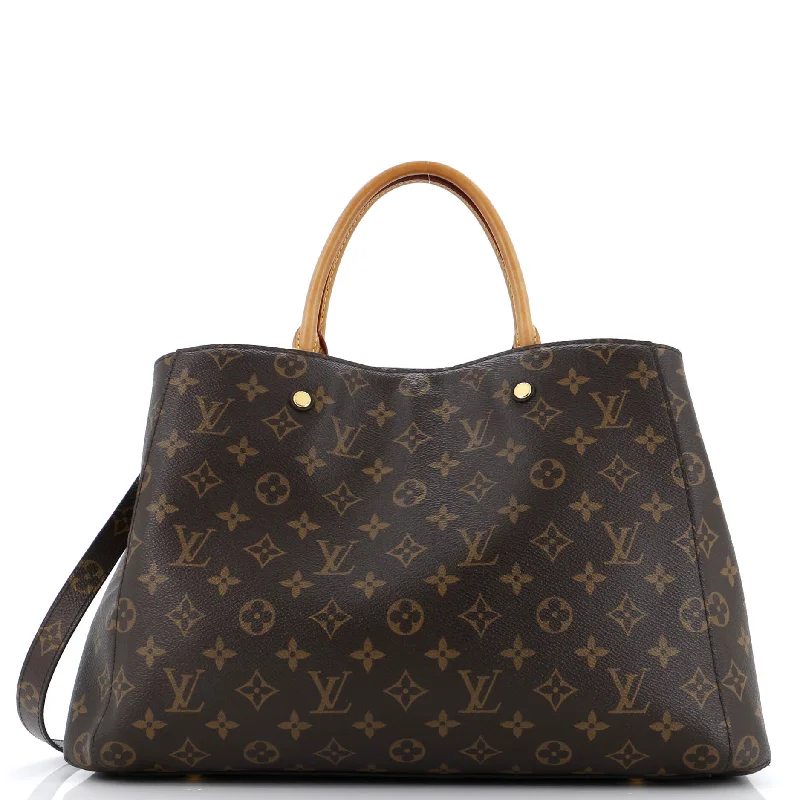 Louis Vuitton bags with a snap - button closure and a decorative charm for styleMontaigne Handbag Monogram Canvas GM