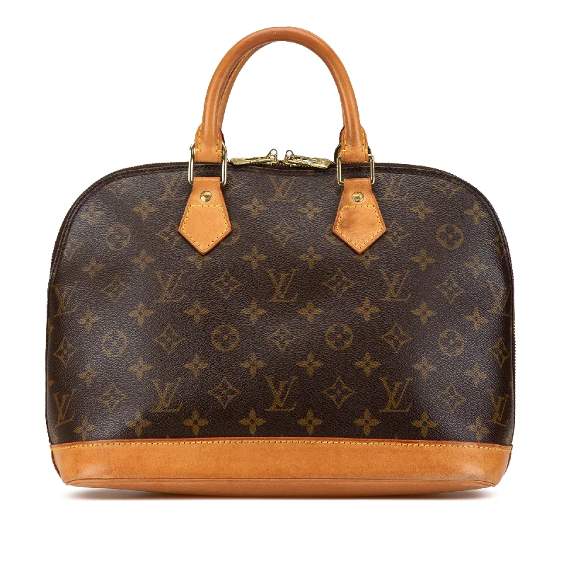 Louis Vuitton handbags with a back - zip pocket for storing valuablesBrown Louis Vuitton Monogram Alma PM Handbag