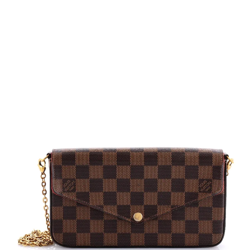 Louis Vuitton handbags with a metal - framed clasp for durabilityFelicie Pochette Damier