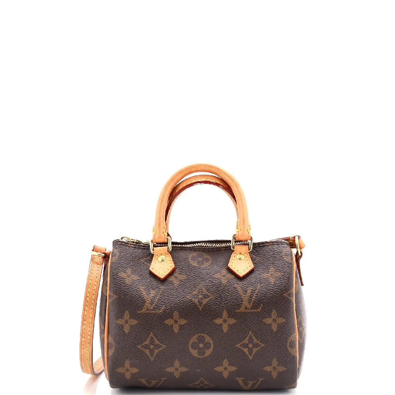 Louis Vuitton tote bags with a water - resistant coating for outdoor useSpeedy Bandouliere Bag Monogram Canvas Nano