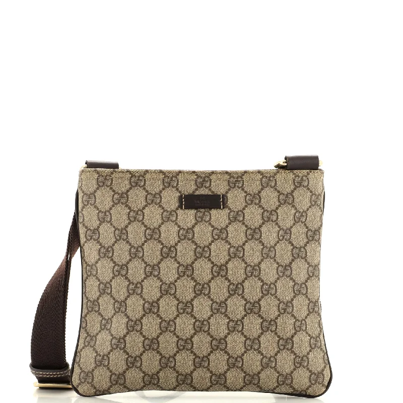 Gucci Marmont bags for women with a contrast - colored interiorZip Top Messenger Bag GG Coated Canvas Small