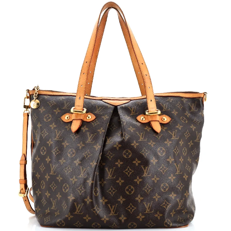 Louis Vuitton bags with a chain - link trim and a leather body for a modern edgePalermo Handbag Monogram Canvas GM