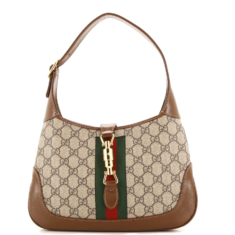 Gucci backpacks for women with a multi - pocket designJackie 1961 Hobo GG Coated Canvas Small