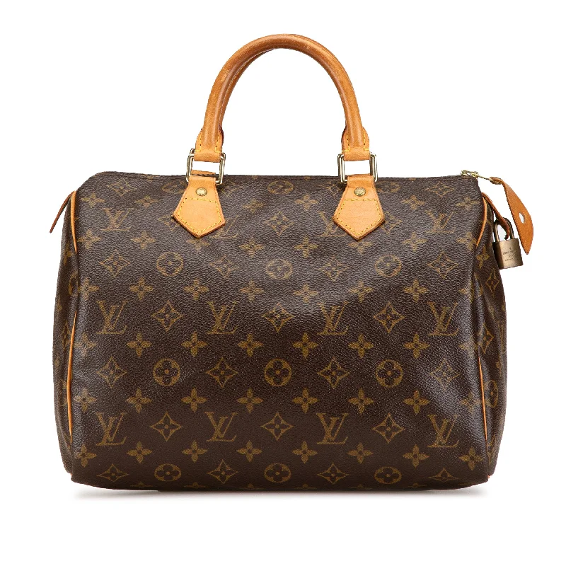 Small - sized Louis Vuitton Pochette Metis bags for a compact carryBrown Louis Vuitton Monogram Speedy 30 Boston Bag