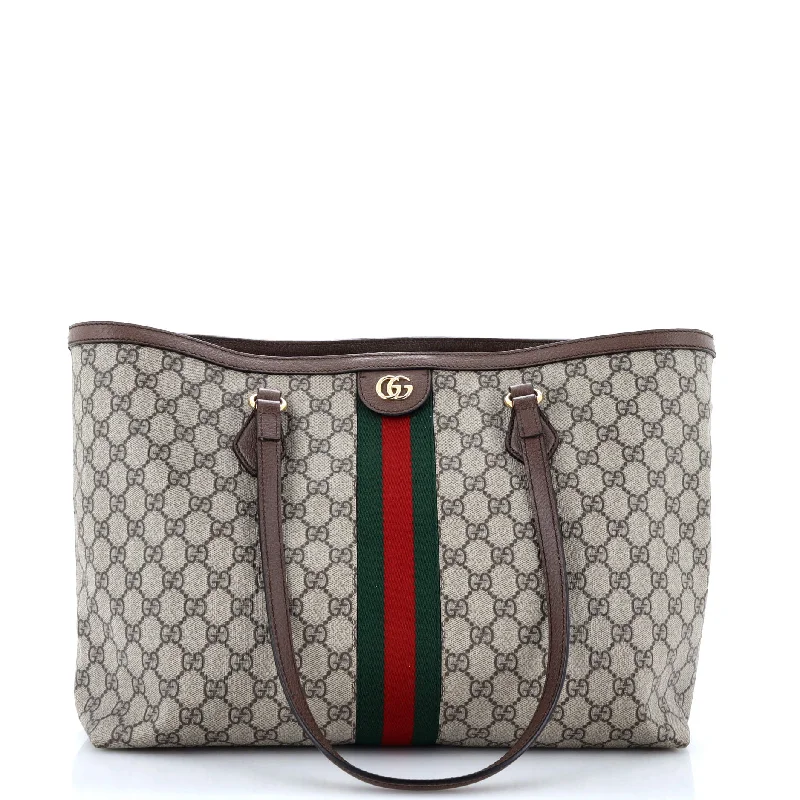 Women Gucci crossbody bags with a printed floral patternOphidia Shopping Tote GG Coated Canvas Medium