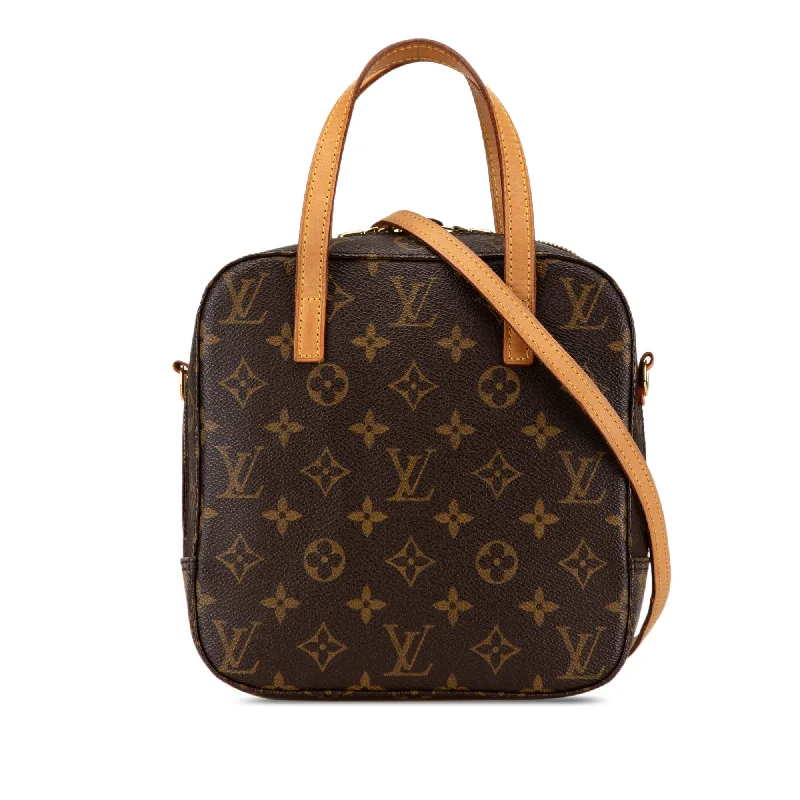 Louis Vuitton bags with a zip - around closure for enhanced securityBrown Louis Vuitton Monogram Spontini Satchel