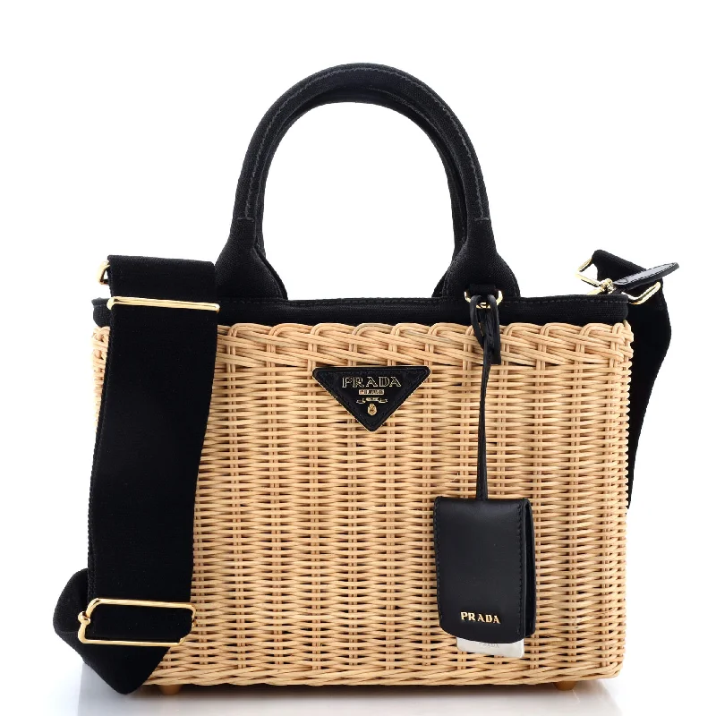 Fashion - forward Christian Dior tote bags for the modern womanBasket Bag Wicker with Canapa Small