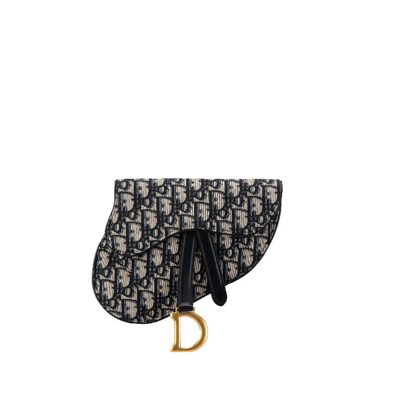 High - fashion Christian Dior bags with a geometric patternBlue Dior Oblique Saddle Belt Bag