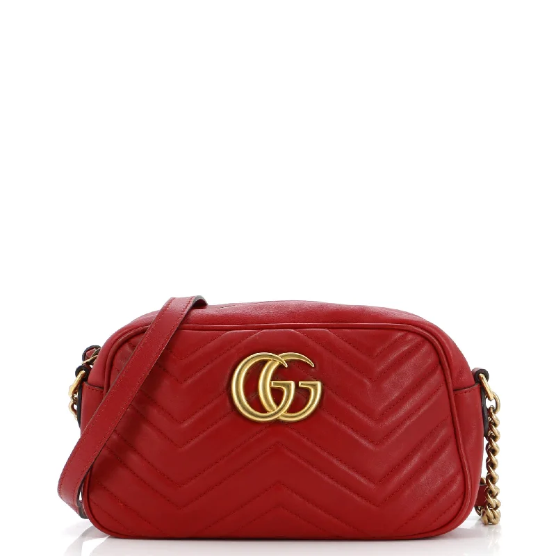 Women Gucci bags with a front - zip pocket for small itemsGG Marmont Shoulder Bag Matelasse Leather Small