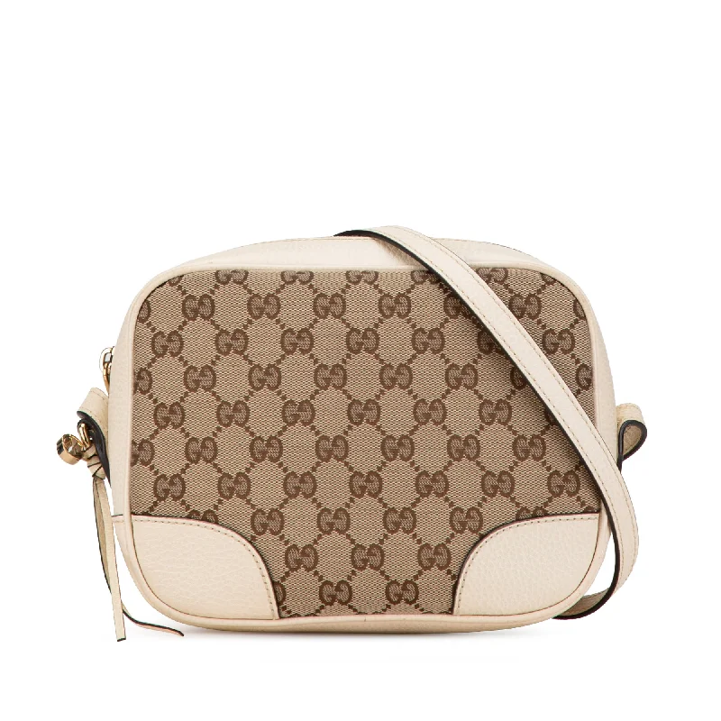 Ladies Gucci shoulder bags with a wide - width strapBrown Gucci GG Canvas Bree Crossbody