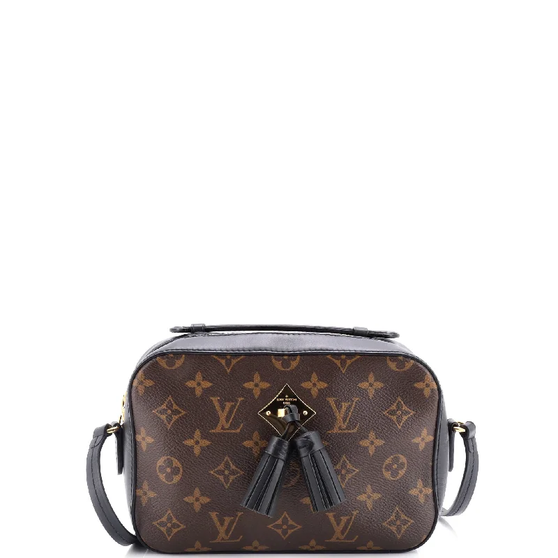 Louis Vuitton handbags with a metal - framed clasp for durabilitySaintonge Handbag Monogram Canvas with Leather