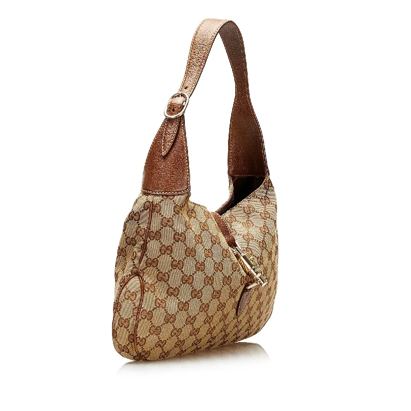 Gucci handbags for women with a back - zip pocketGucci GG Canvas Jackie O (36131)