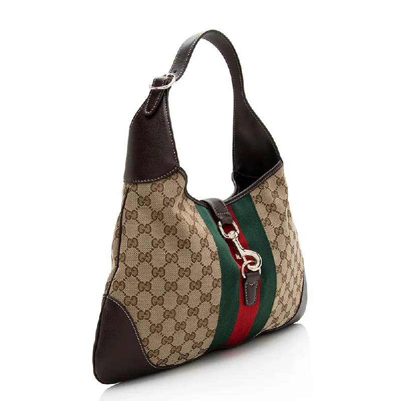 Medium - sized Women Gucci handbags for everyday useGucci GG Canvas Jackie Medium Hobo (22079)