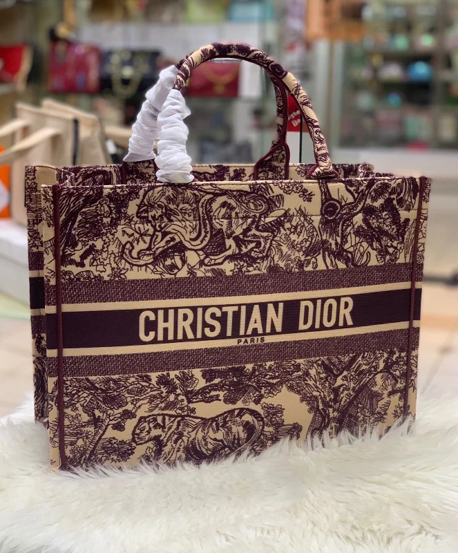 Christian Dior handbags with a detachable mirror for on - the - go touch - upsChristian Dior Book Tote - Master Quality Women Bag with Branded Details (Red-Design-1)