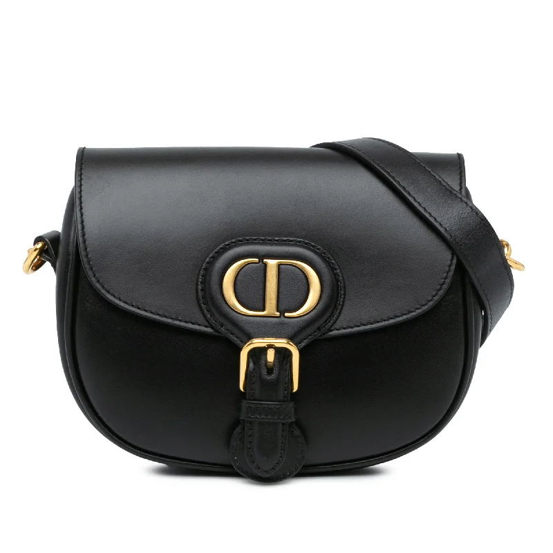 Christian Dior crossbody bags with a front - flap pocket for easy accessBlack Dior Small Leather Bobby Crossbody