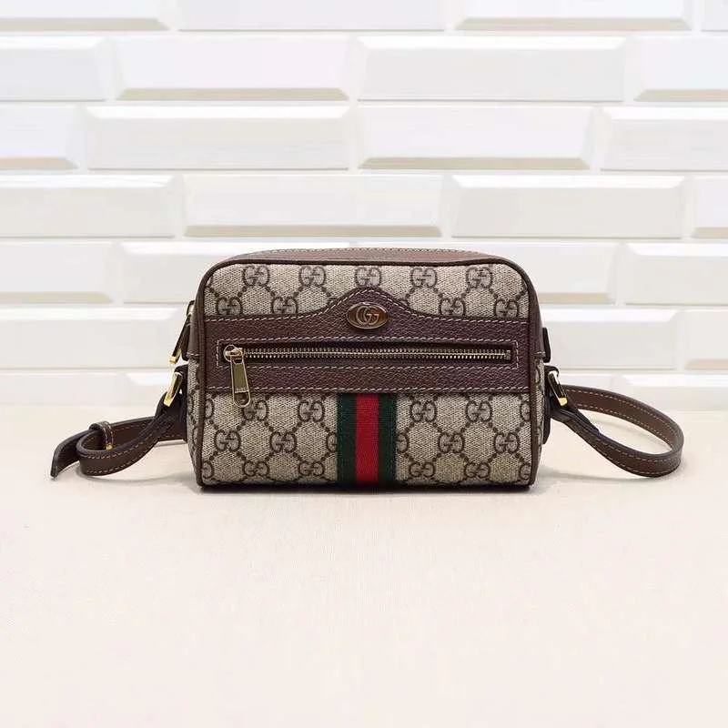 Women Gucci bags with a chain - link trim and a leather bodyBC - GUCCI BAG - 350