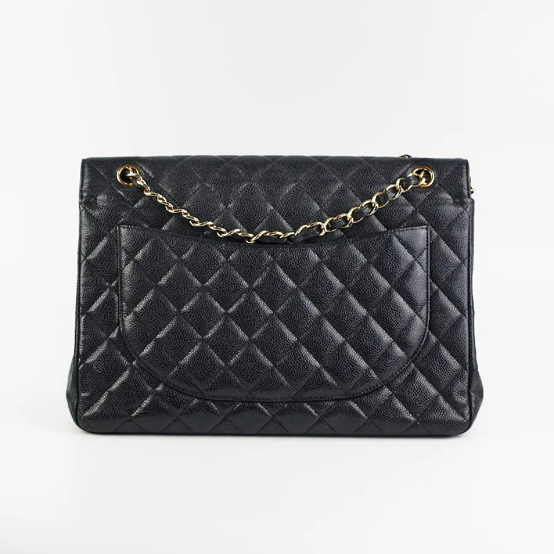 Chanel Luxury Handbag for High - End EventsChanel Maxi Jumbo Double Flap Black Caviar