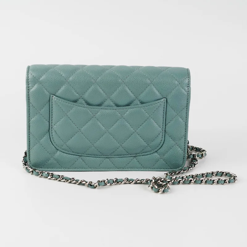 Chanel classicChanel Wallet on Chain WOC Caviar Blue