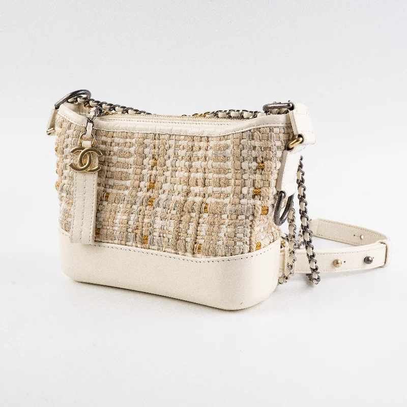 Chanel Medium Tote Bag for Office LadiesITEM 29 - Chanel Small Gabrielle Stripe Tweed Beige Cream